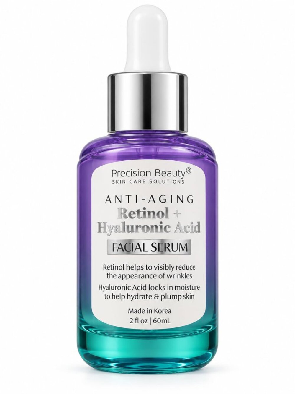 Precision Beauty Anti-Aging Retinol + Hyaluronic Acid Facial Serum 2 fl oz